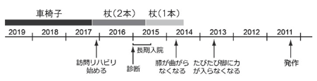 グラフ：病歴と移動手段